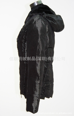 厂家生产供应百褶皱花边女装连帽保暖羽绒服制衣工厂订制加工056图片,厂家生产供应百褶皱花边女装连帽保暖羽绒服制衣工厂订制加工056图片大全,佰顺羽绒制品(深圳)-4-
