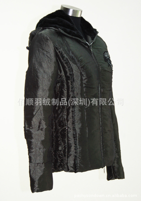 厂家生产供应百褶皱花边女装连帽保暖羽绒服制衣工厂订制加工056图片,厂家生产供应百褶皱花边女装连帽保暖羽绒服制衣工厂订制加工056图片大全,佰顺羽绒制品(深圳)-5-