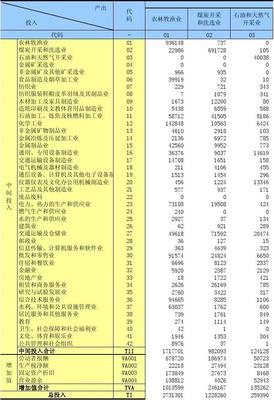 北京投入产出表2007